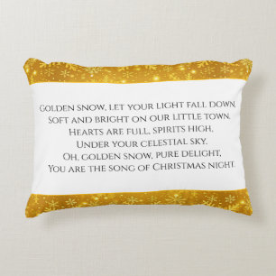 Golden Snow Accent Pillow