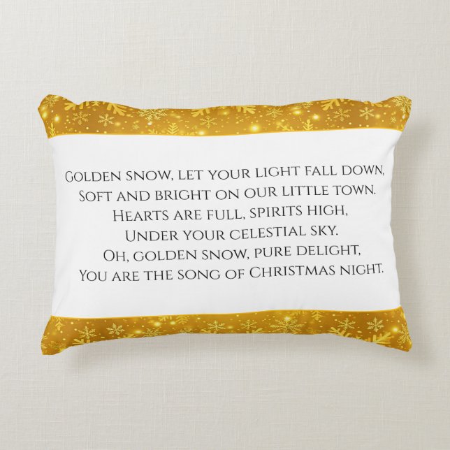 Golden Snow Accent Pillow (Front)