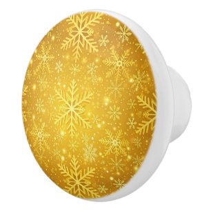 Golden Snow Ceramic Knob