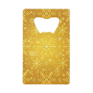 Golden Snow Credit Card Bottle Opener