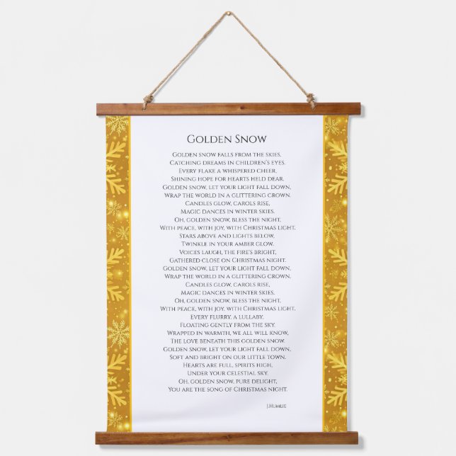 Golden Snow Hanging Tapestry (Front)