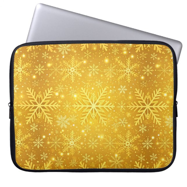 Golden Snow Laptop Sleeve (Front)