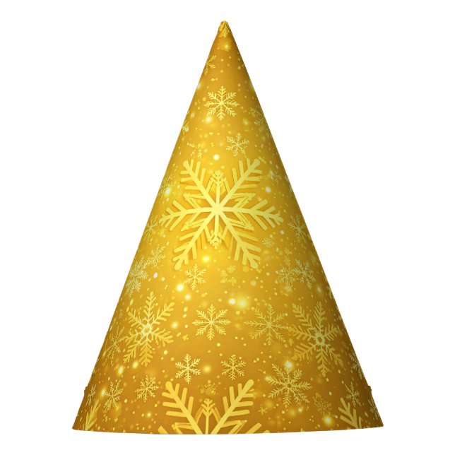Golden Snow Party Hat (Front)