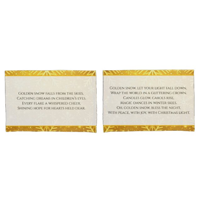Golden Snow Pillowcase (Front-Set)