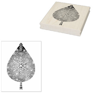 Golden Snow Rubber Stamp