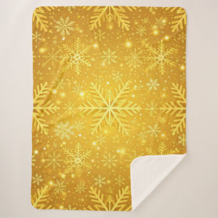 Golden Snow Sherpa Blanket