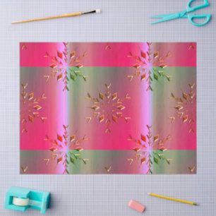 Golden Snowflake Luxe Christmas Gradient Tissue Paper
