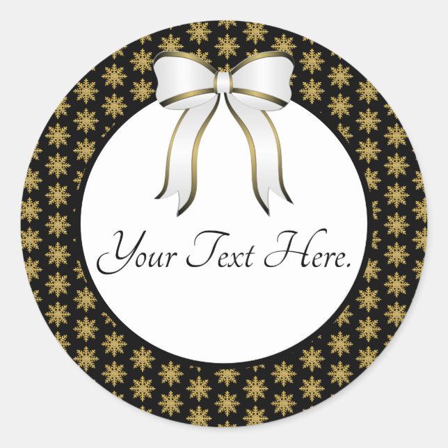 Golden Snowflake Sticker (Front)
