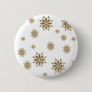 Golden snowflakes 2 inch round button
