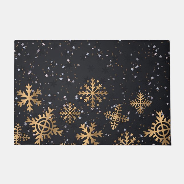 Golden snowflakes doormat (Front)