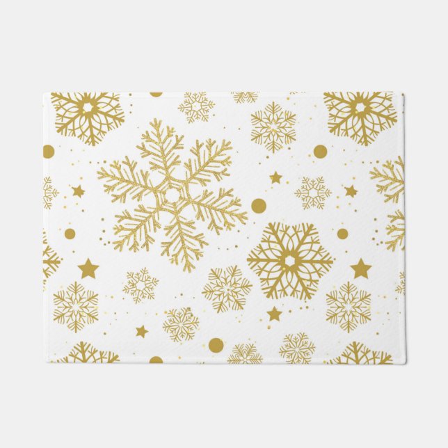 Golden snowflakes doormat (Front)