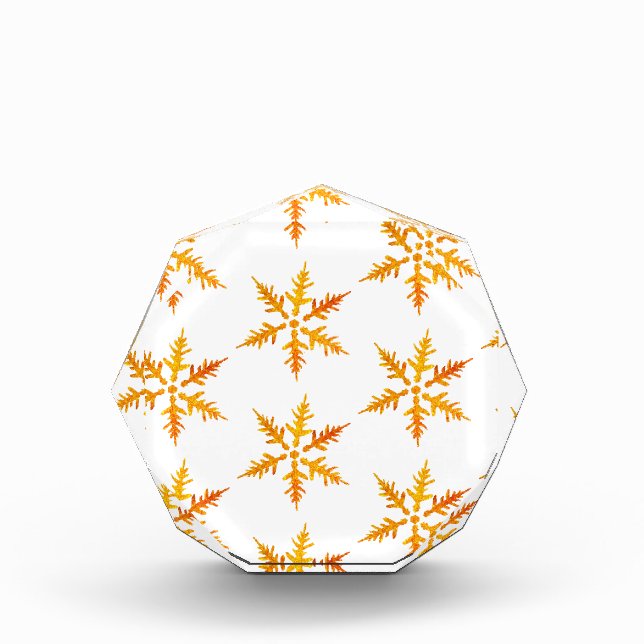 Golden Snowflakes Photo Block (Front)