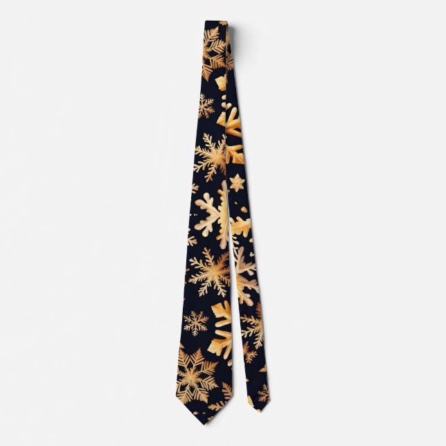 Golden Snowflakes   Tie (Front)