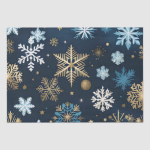 golden snowflakes tissue paper