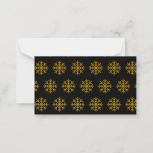 Golden Snowflakes Winter Christmas Holiday Card