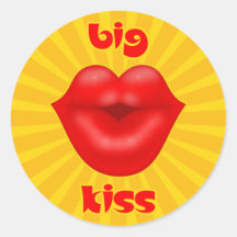 Golden Solar Rays Red lips big kiss