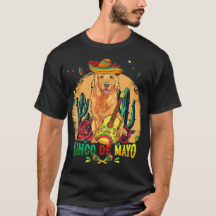 Golden Sombrero Cinco De Mayo Meican Dog Men Women T-Shirt