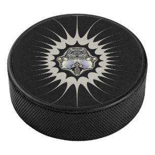 Golden Space Hockey Puck