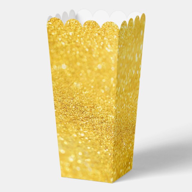 Golden Sparkle Background Pattern 1 Favor Box (Back)