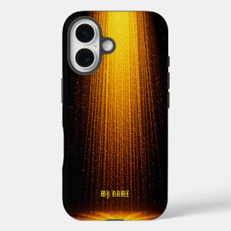 Golden Sparkling Light Shower iPhone 16 Case