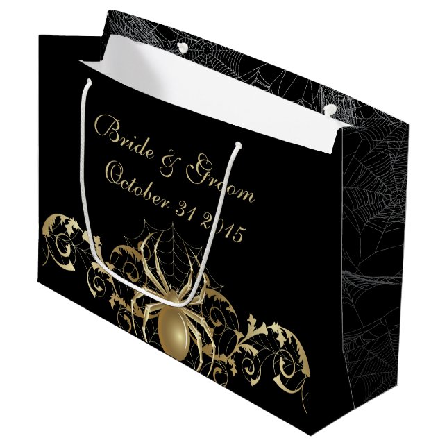 Golden Spider Gift Bag (Front Angled)