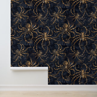 Golden Spider Insect Theme Escape Room Decor Wallpaper