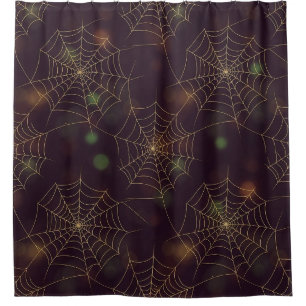Golden Spiderweb Bokeh – Elegant Halloween Web (3)