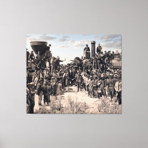 Golden Spike Railroad Ceremony 1869 Canvas Print