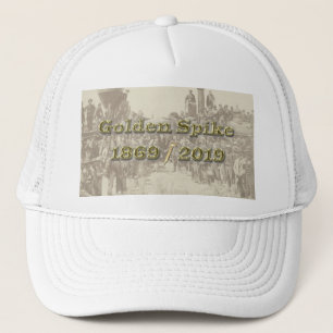 Golden Spike Transcontinental Railroad Sesquincent Trucker Hat