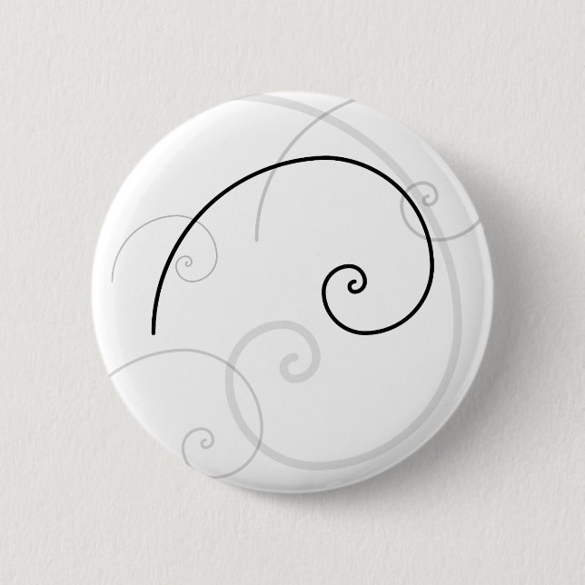Golden Spiral 2 Inch Round Button (Front)