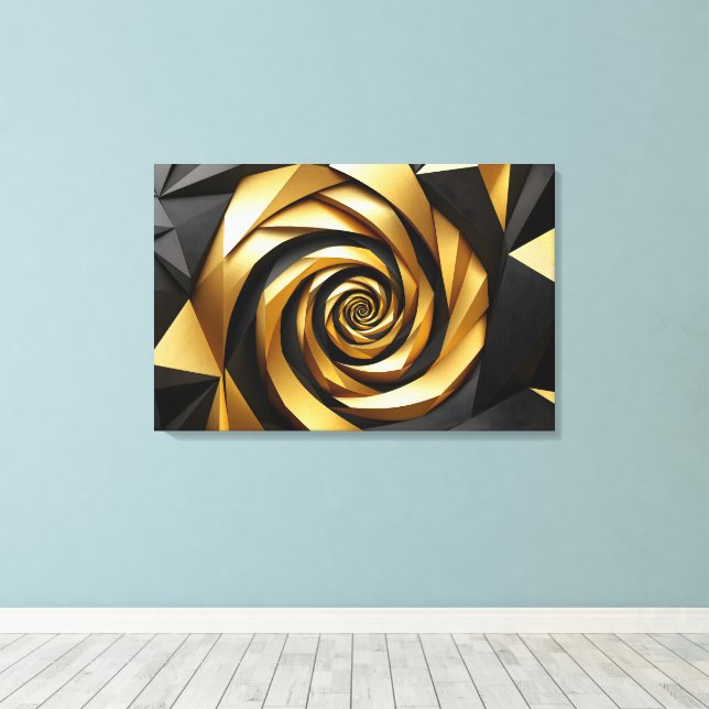 Golden Spiral Geometry Canvas Print (Insitu(Wood Floor))