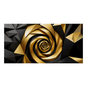 Golden Spiral Geometry Poster