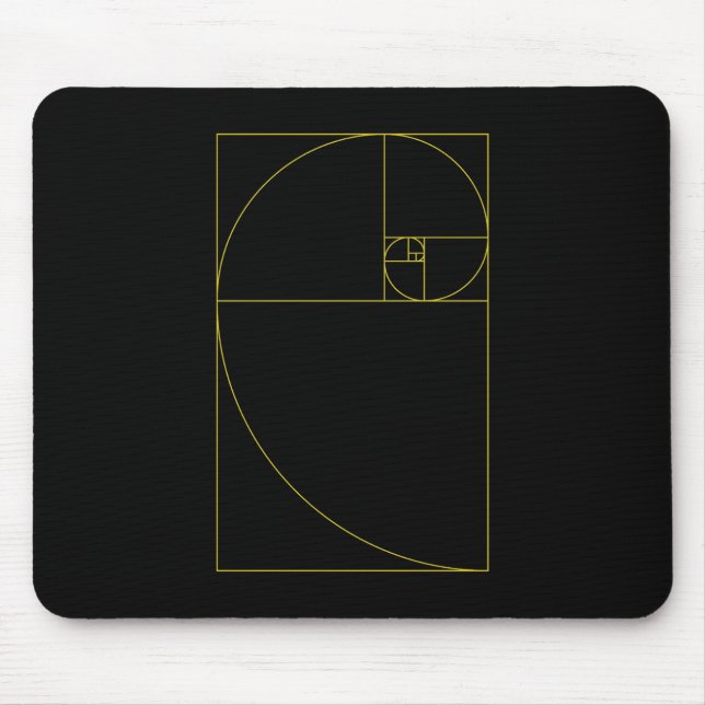 Golden Spiral Sacred Geometry Mouse Pad (Front)