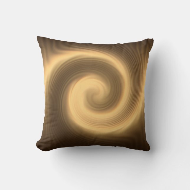 Golden spiral texture throw pillow (Front)