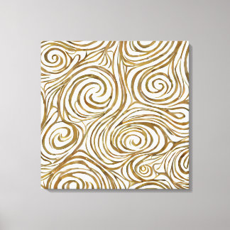 Golden Spirals Elegance Canvas Print
