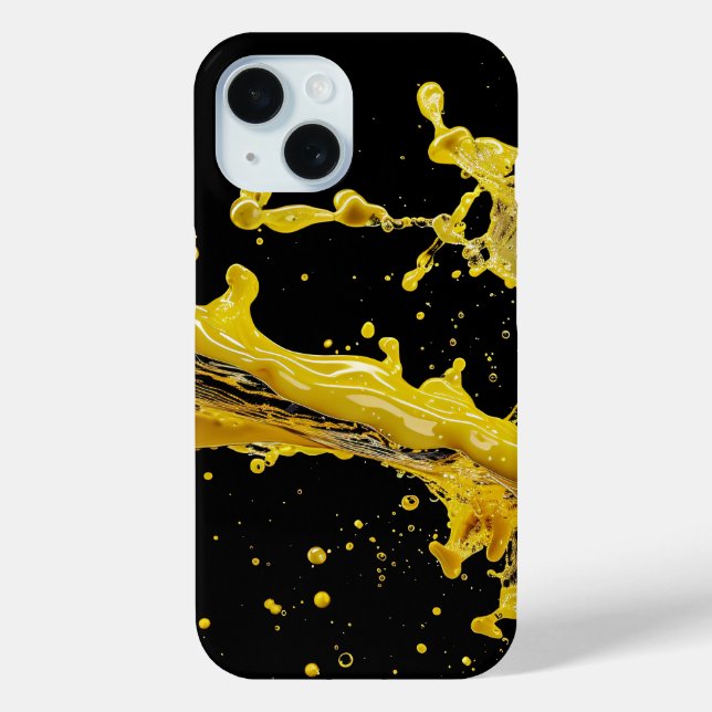 Golden Splash Dynamics iPhone Case (Back)