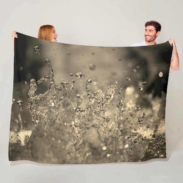 Golden Splash Fleece Blanket (In Situ)