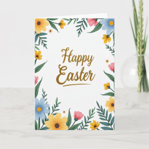 Golden Spring Blossom Card