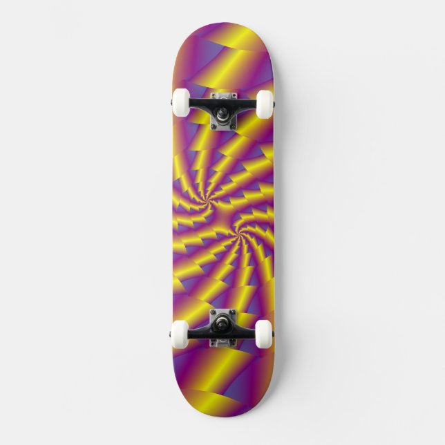 Golden Spring Spiral Skateboard (Front)