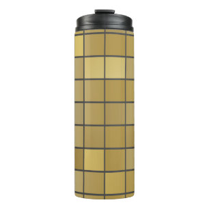 Golden square texture -vintage illustrationabstrac thermal tumbler