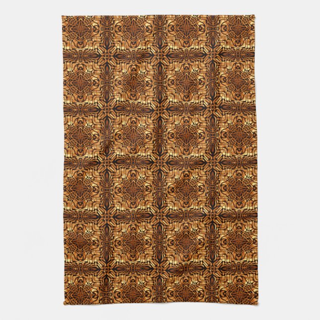 Golden Squares Kitchen Towel (Vertical)