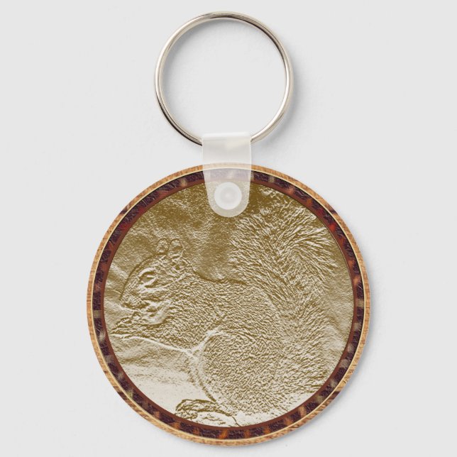 Golden Squirrel Keychain (Front)