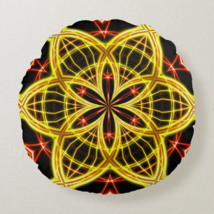 Golden Stage Light 3D Rendering Round Pillow