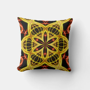 Golden Stage Light 3D Rendering Throw Pillow