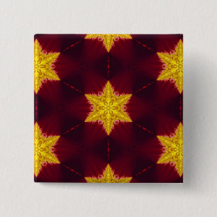 Golden Star 2 Inch Square Button