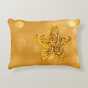 Golden Star Accent Pillow