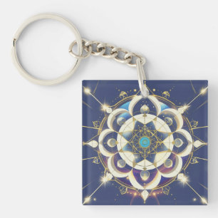 Golden Star Alignment – A Sacred Geometry Universe Keychain
