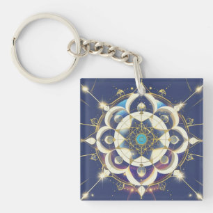Golden Star Alignment – A Sacred Geometry Universe Keychain