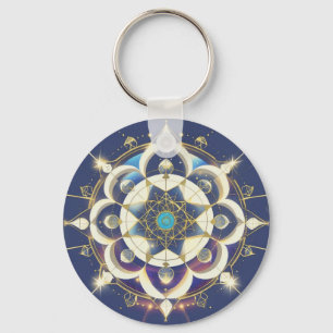 Golden Star Alignment – A Sacred Geometry Universe Keychain