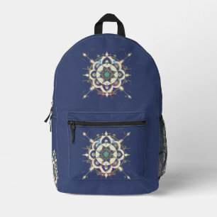 Golden Star Alignment – A Sacred Geometry Universe Printed Backpack